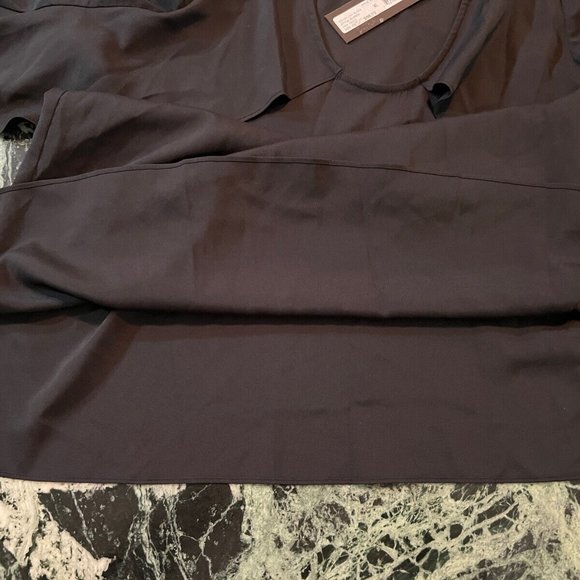 NWT WOMEN'S LE GALI ANNIE BELL SLEEVE RUFFLED BLOUSE size XS black $99 - Picture 8 of 10